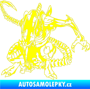 Samolepka Alien 002 levá žlutá citron
