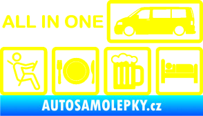 Samolepka All in one 003 nápis multifunkční vůz žlutá citron