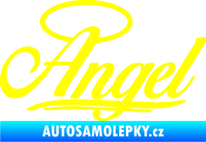 Samolepka Angel nápis žlutá citron