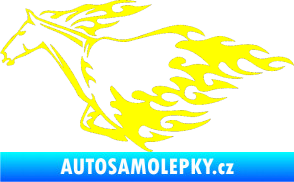 Samolepka Animal flames 003 levá kůň žlutá citron