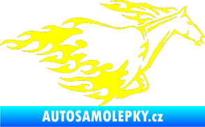 Samolepka Animal flames 003 pravá kůň žlutá citron