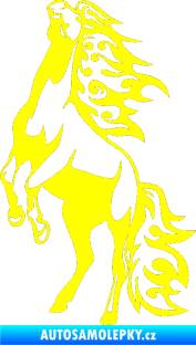 Samolepka Animal flames 013 levá kůň žlutá citron