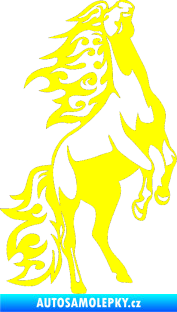 Samolepka Animal flames 013 pravá kůň žlutá citron