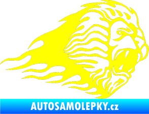 Samolepka Animal flames 014 pravá lev žlutá citron