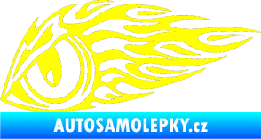 Samolepka Animal flames 016 levá zvířecí oko žlutá citron
