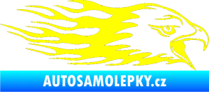 Samolepka Animal flames 023 pravá orel žlutá citron