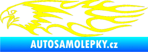 Samolepka Animal flames 026 levá orel žlutá citron