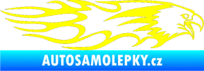 Samolepka Animal flames 026 pravá orel žlutá citron