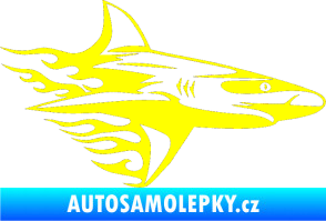Samolepka Animal flames 031 pravá žralok žlutá citron