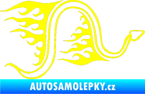 Samolepka Animal flames 040 pravá had žlutá citron