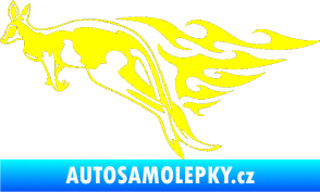 Samolepka Animal flames 044 levá klokan žlutá citron