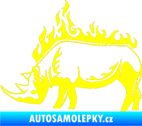 Samolepka Animal flames 049 levá nosorožec žlutá citron
