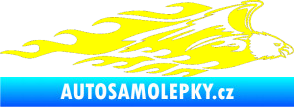 Samolepka Animal flames 052 pravá orel žlutá citron