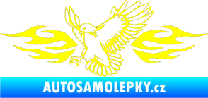 Samolepka Animal flames 054 levá orel žlutá citron