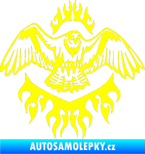 Samolepka Animal flames 068 pravá orel žlutá citron