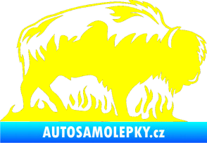 Samolepka Animal flames 071 pravá býk žlutá citron