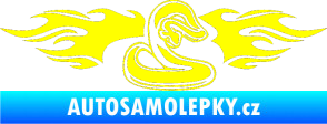 Samolepka Animal flames 072 pravá had žlutá citron