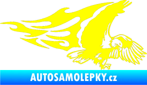 Samolepka Animal flames 081 pravá orel žlutá citron