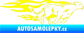 Samolepka Animal flames 084 pravá lvice žlutá citron