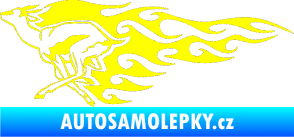 Samolepka Animal flames 092 levá antilopa žlutá citron