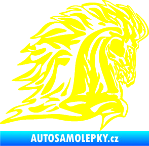Samolepka Animal flames 101 pravá kůň žlutá citron