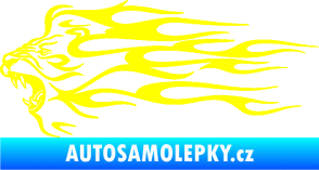 Samolepka Animal flames 103 levá lev žlutá citron