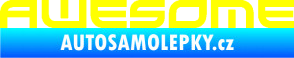 Samolepka Awesome žlutá citron