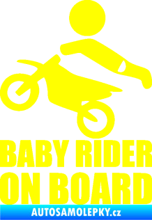 Samolepka Baby rider on board levá žlutá citron