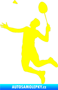 Samolepka Badminton 001 levá žlutá citron