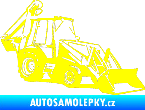Samolepka Bagr 001 pravá žlutá citron