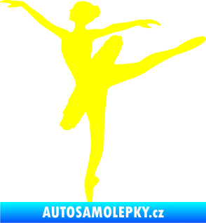 Samolepka Baletka 001 levá žlutá citron