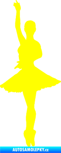 Samolepka Baletka 006 levá žlutá citron