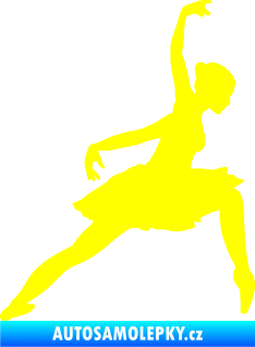 Samolepka Baletka 007 pravá žlutá citron