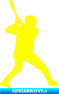 Samolepka Baseball 003 pravá žlutá citron