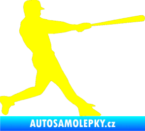 Samolepka Baseball 004 pravá žlutá citron