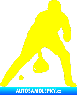 Samolepka Baseball 006 pravá žlutá citron