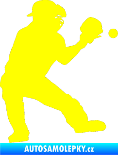 Samolepka Baseball 007 pravá žlutá citron