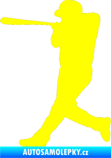 Samolepka Baseball 009 levá žlutá citron
