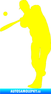 Samolepka Baseball 012 levá žlutá citron