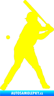 Samolepka Baseball 013 levá žlutá citron