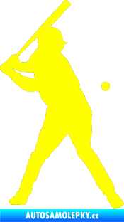 Samolepka Baseball 013 pravá žlutá citron