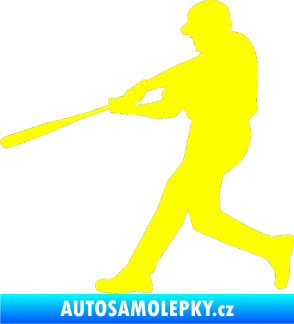 Samolepka Baseball 014 levá žlutá citron