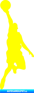 Samolepka Basketbal 004 levá žlutá citron