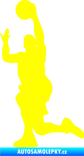 Samolepka Basketbal 005 levá žlutá citron