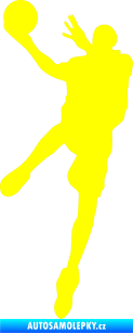 Samolepka Basketbal 006 levá žlutá citron
