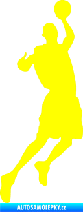 Samolepka Basketbal 008 pravá žlutá citron