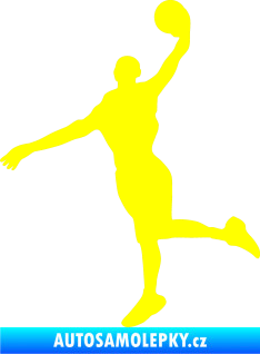 Samolepka Basketbal 012 levá žlutá citron