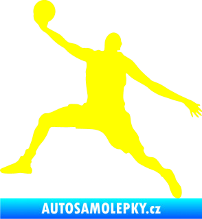 Samolepka Basketbal 002 levá žlutá citron
