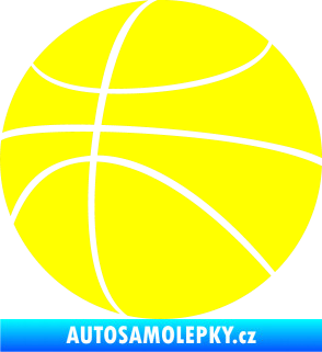 Samolepka Basketbalový míč 001 žlutá citron
