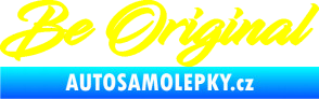 Samolepka Be Original nápis žlutá citron